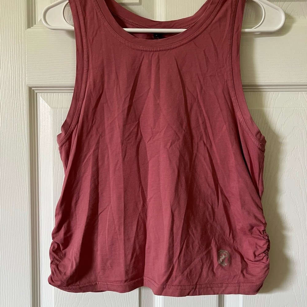 Born Primitive Pink Ruched Crop Tank Top